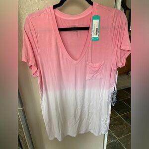 Market & Spruce Ombre Pink Tee